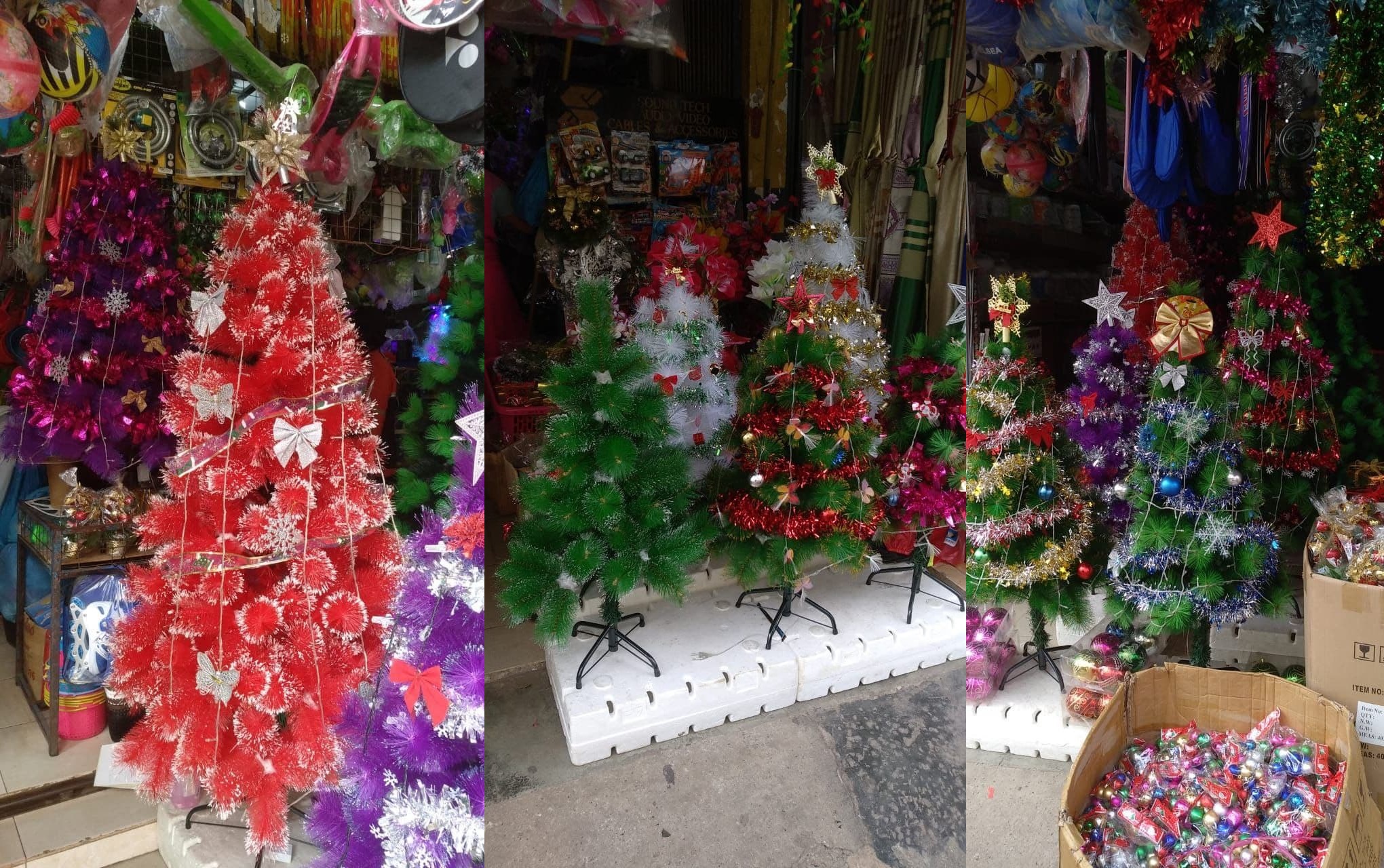 Penjual Aksesoris Natal di Batam: Pohon Natal Laku Keras