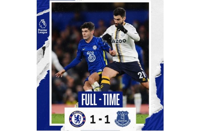 Kuasai Permainan, Chelsea Cuma Mampu Imbang Lawan Everton