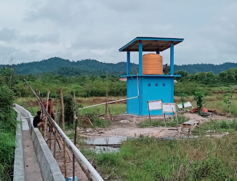 Dinas Pertanian Lingga Bangun Dua Sumur Bor di Desa Sei Besar
