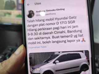 Lewat Twitter, Anthony Ginting Umumkan Mobilnya Dicuri Maling