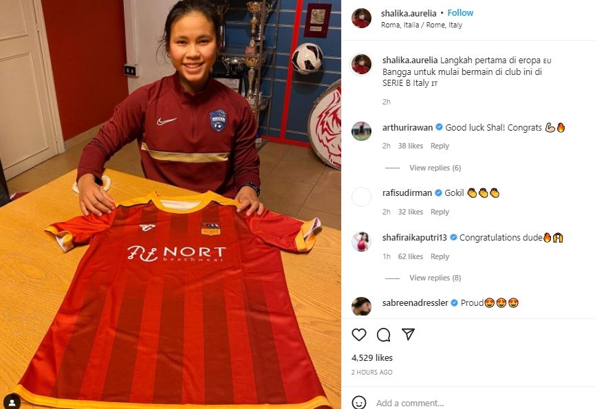 Bintang Timnas Wanita Indonesia Direkrut Klub Serie B Italia
