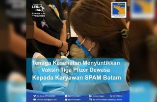 Karyawan SPAM Batam Terima Booster Vaksin Covid-19