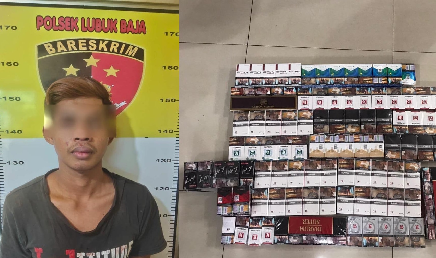 Maling di Batam Gasak Rokok Warung Indomaret Dini Hari
