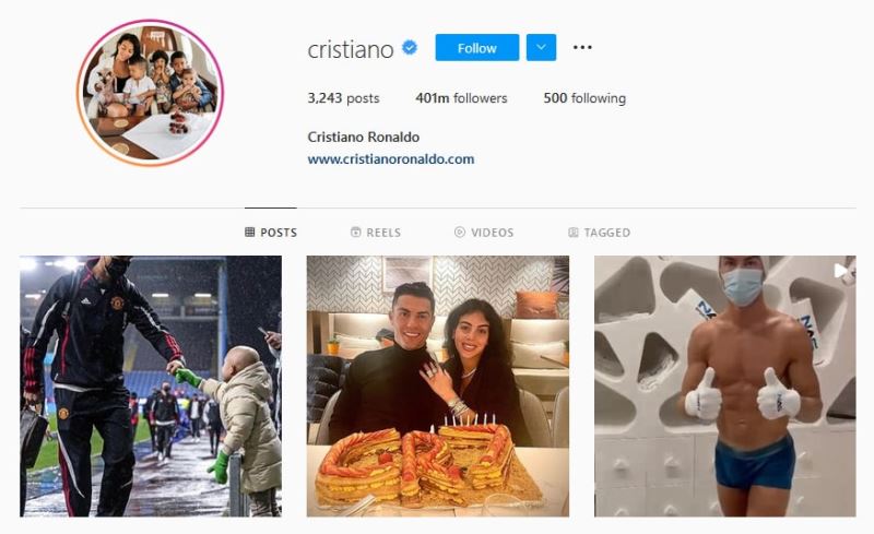 92 Juta Pengikut Instagram Ronaldo Diyakini Akun Palsu