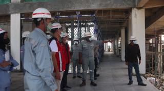 Bupati Natuna Tinjau Pembangunan PLBN di Pulau Serasan
