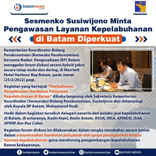INFOGRAFIS: Perkuat Layanan Kepelabuhanan di Batam
