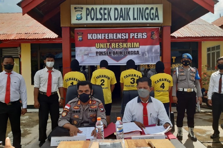 Polisi Ringkus Komplotan Curanmor di Daik Lingga, Simpan Motor Curian di Hutan