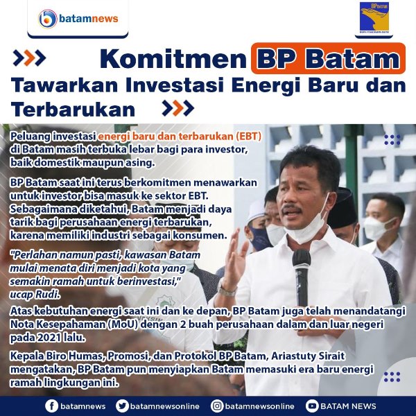 INFOGRAFIS: Batam Buka Peluang Investasi Energi Terbarukan
