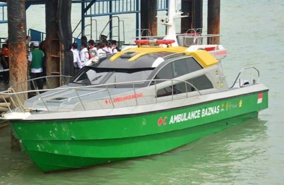 Selesai Diperbaiki, Ambulans Laut Baznas Berlayar Kembali di Karimun
