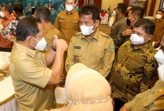 Hadiri HKG PKK ke-50, Rudi Akrab dengan Mendagri Tito Karnavian
