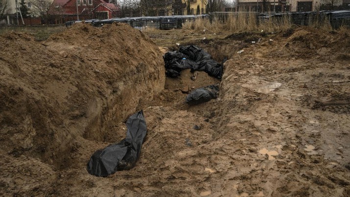 Ngeri! Kuburan Massal Ditemukan di Dekat Kota Kyiv Ukraina