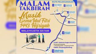 Pawai Takbir Keliling Kembali Digelar di Batam, Ini Rutenya