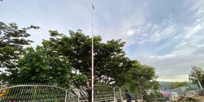 Bendera Bintang Kejora Berkibar di Kota Jayapura, 2 Orang Diperiksa Polisi