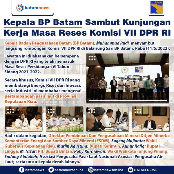 INFOGRAFIS: Reses Komisi VII DPR di BP Batam