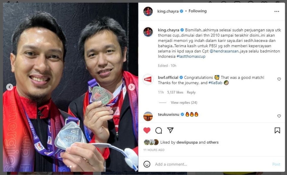 Ahsan/Hendra Pamit Usai Thomas Cup 2022, Segera Pensiun?
