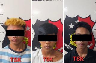 Polsek Bengkong Tangkap 3 Remaja Kawanan Curanmor