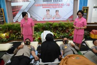 Kegiatan Donor Darah Warnai HUT Bhayangkara Ke-76 di Kepri