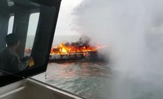 Satu ABK Tewas, Kapal Terbakar saat Lego Jangkar di Karimun