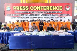 Polda Riau Sikat Peredaran Narkoba, 17 Tersangka Diciduk