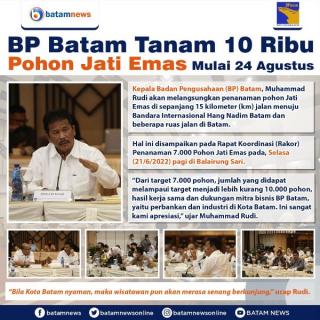 INFOGRAFIS: BP Batam Tanam 10 Ribu Pohon Jati Emas
