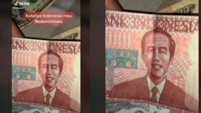 Viral Uang Kertas Pecahan Rp 100 Bergambar Jokowi