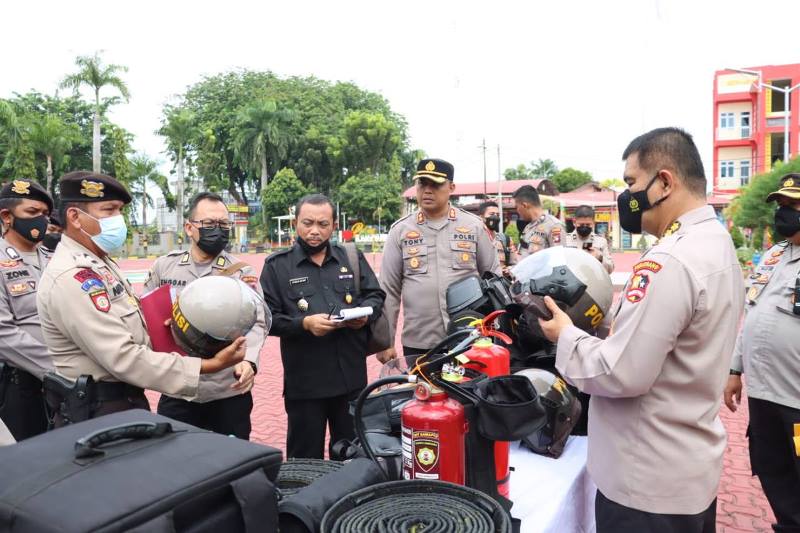 Mabes Polri Cek Kelengkapan Senjata dan Kendaraan Polres Karimun