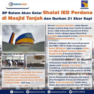 INFOGRAFIS: Salat Ied Perdana di Masjid Tanjak Batam