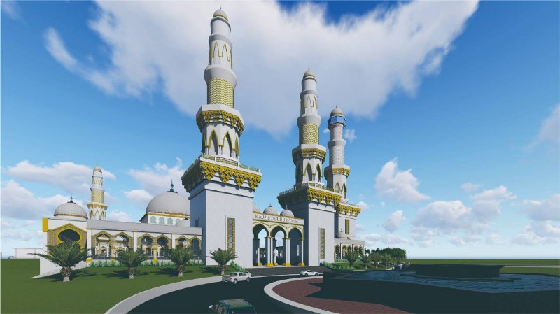 Revitalisasi Masjid Agung Batam Usung Perpaduan Melayu dan Timur Tengah