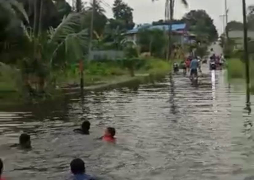 Air Waduk Bekas Galian Timah di Karimun Meluap Tiap Hujan Deras