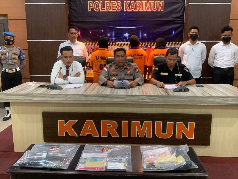 Polisi Gulung Bisnis 303 di Karimun, Tiga Orang Ditangkap Saat Rekap 