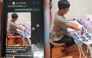 Viral Foto Brigadir J Setrika Baju Anak Ferdy Sambo