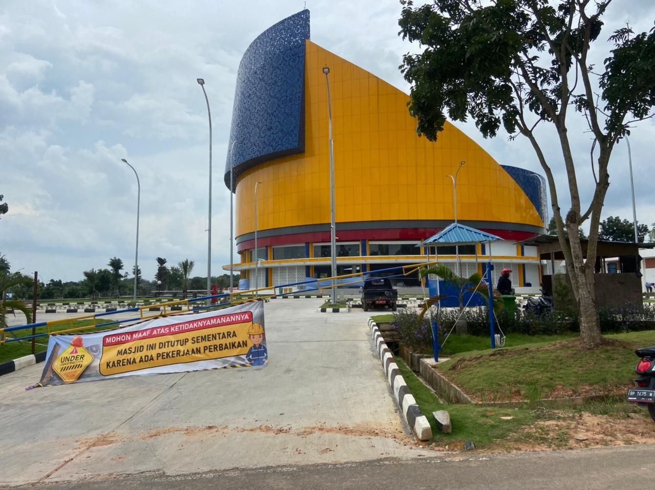 Kondisi Terkini Perbaikan Masjid Tanjak Batam Usai Plafon Runtuh