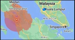 Getaran Gempa Tapanuli Utara Terasa Hingga di Malaysia