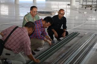 Progres Terkini Renovasi Plafon Masjid Tanjak Batam yang Runtuh