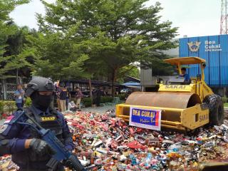 Rokok dan Mikol Hasil Penindakan Bea Cukai Batam Sejak 2019 Dimusnahkan, Rugikan Negara Rp 409 Miliar