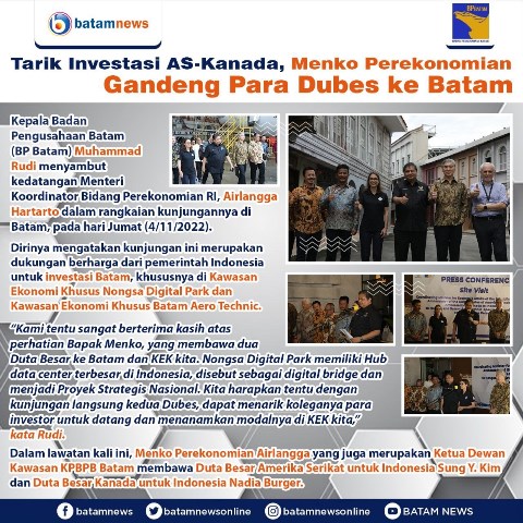 INFOGRAFIS: Dubes AS dan Kanada Kunjungi KEK Nongsa Batam