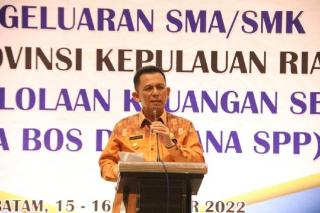 Gubernur Ansar Wanti-wanti Sekolah di Kepri Kelola Dana BOS dan SPP
