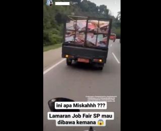 [Cek Fakta] Viral Tumpukan Map Diduga Berkas Lamaran Job Fair Batam Dibuang