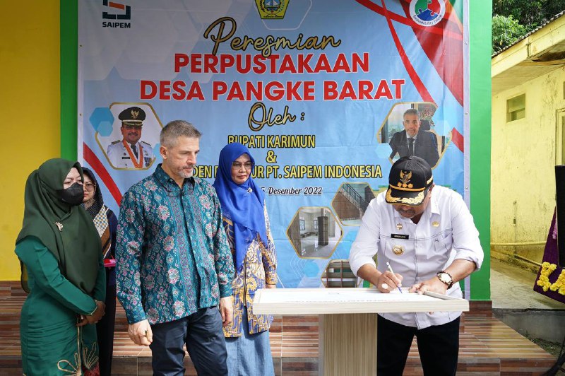 Desa Pangke Barat Karimun Kini Miliki Perpustakaan Dua Lantai
