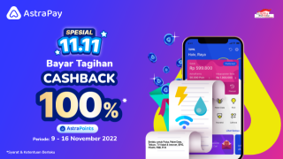 Sambut 11.11, AstraPay Hadirkan Promo FUNtastic Cashback hingga 100 Persen