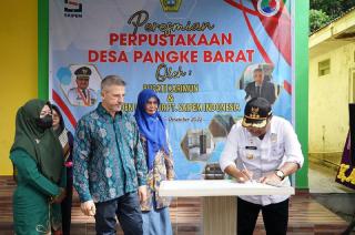 Desa Pangke Barat Karimun Kini Miliki Perpustakaan Dua Lantai