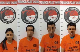 Polisi Tanjungpinang Ringkus Empat Orang Pemilik 20,5 Gram Sabu