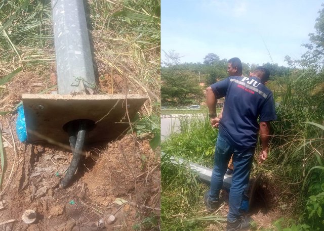 Kabel dan Tiang PJU Taman Dang Anom Batam Jadi Sasaran Maling