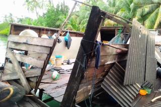 Lima Rumah Warga Mantang di Bintan Rusak Diterjang Angin Puting Beliung