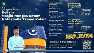 BP Batam Gelar Sayembara Desain Masjid Nongsa dan Musala Taman Kolam