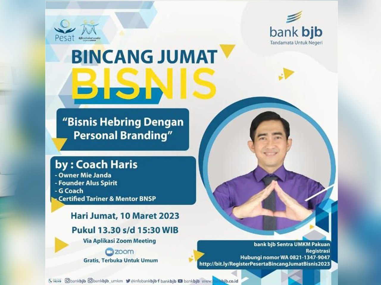 Bincang Jumat Bisnis Bersama bank bjb Ungkap Pentingnya Personal Branding