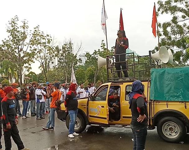 Buruh Batam Soroti K3 dan Omnibus Law di Demo 14 Maret