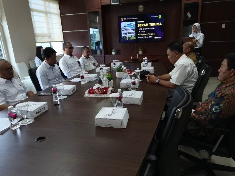 Bupati Natuna Serahkan LKPD UnAudited Tahun Anggaran (TA) 2022 kepada BPK