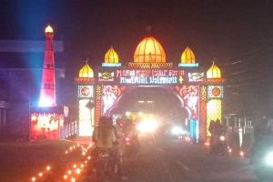 Pintu Gerbang Hias Meriahkan Suasana Malam 7 Likur di Bunda Tanah Melayu Lingga