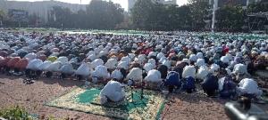 Ribuan Jamaah Ikut Shalat Ied di Dataran Engku Putri Batam